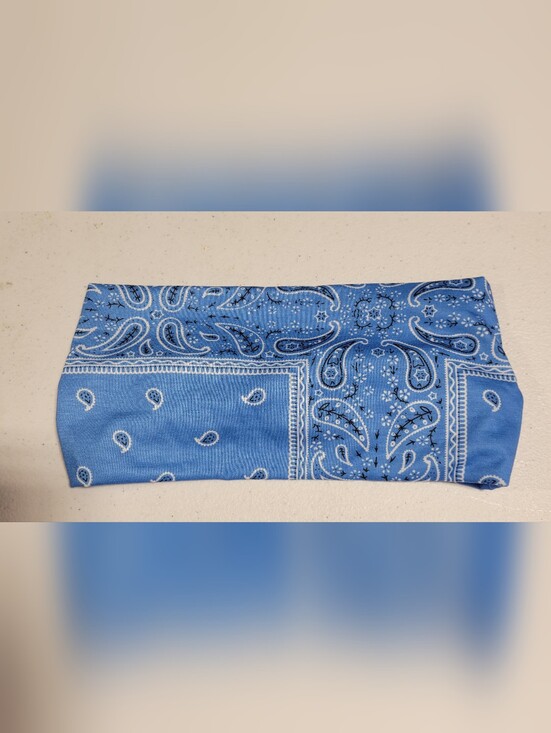 Accessories - Classic Blue Paisley Bandana Headband